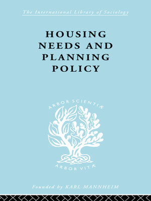 cover image of Housing Needs and Planning Policy